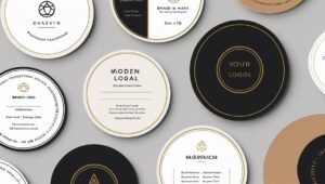 "Tem nhãn tròn thiết kế chuyên nghiệp, show logo thương hiệu, tên sản phẩm và thông tin cần thiết trên chất liệu cao cấp."