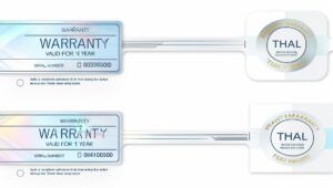 Tem bảo hành với các điểm lưu ý quan trọng như điều kiện bảo hành và hướng dẫn sử dụng.