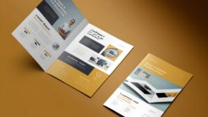 Tờ rơi gấp 2 thiết kế hiện đại, dễ đọc