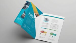 Tờ rơi gấp 2 in trên giấy Couche bóng đẹp