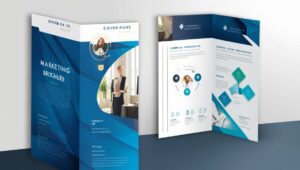 Tờ rơi gấp 2 giới thiệu sản phẩm, dịch vụ doanh nghiệp