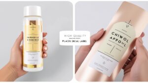 Tem nhãn decal nhựa, dễ dàng dán trên các bề mặt như thủy tinh, gỗ, kim loại.