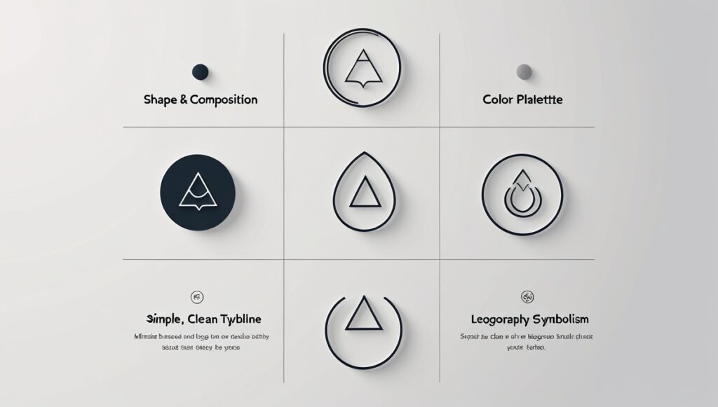 Logo với hình khối sắc nét và đường cong mềm mại, mang lại sự cân đối.